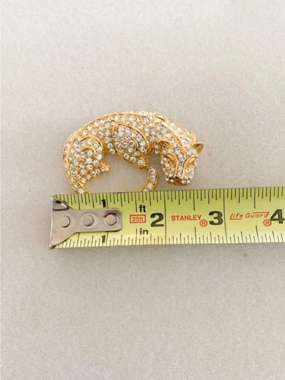 Trifori Gold Crystal Panther Brooch - Elegant Women's Jewelry